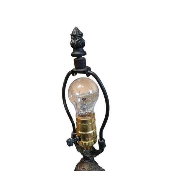 Beautiful Vintage Bronze Bust Table Lamp Featuring Woman Figure & Ornate Base - Picture 8 of 8